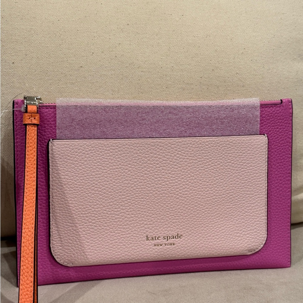 Kate Spade Pink and Orange Clutch